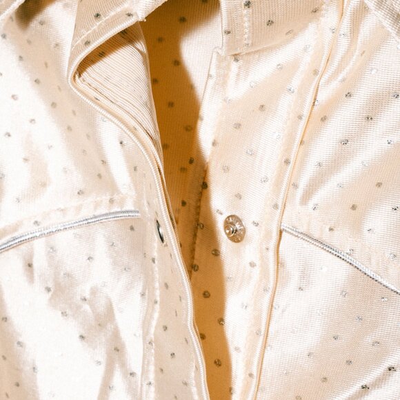 Vintage Champagne Larry Mahan Cowboy Collection Western Shirt w/ Pearl Snaps - Picture 3 of 7